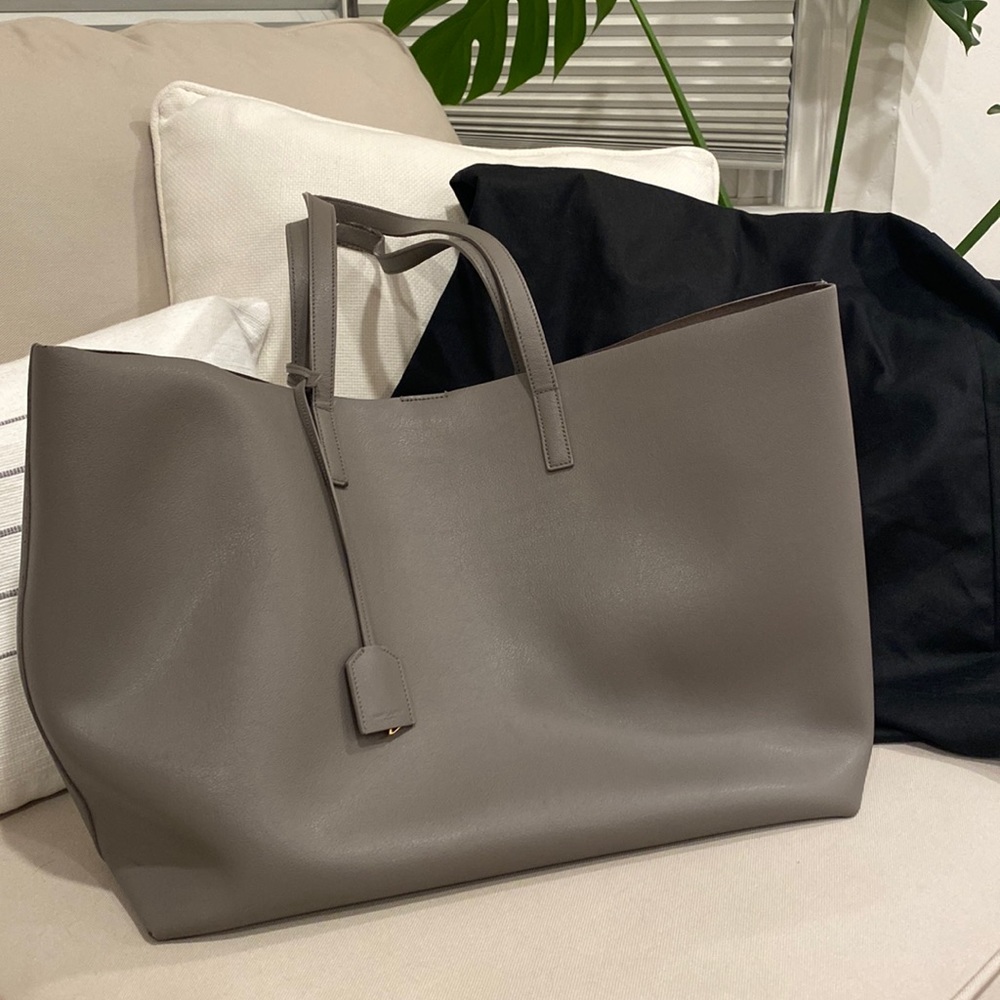 Saint Laurent Gray Tote Bag